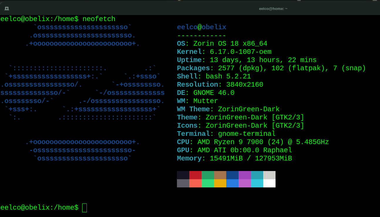 Obelix running Debian again